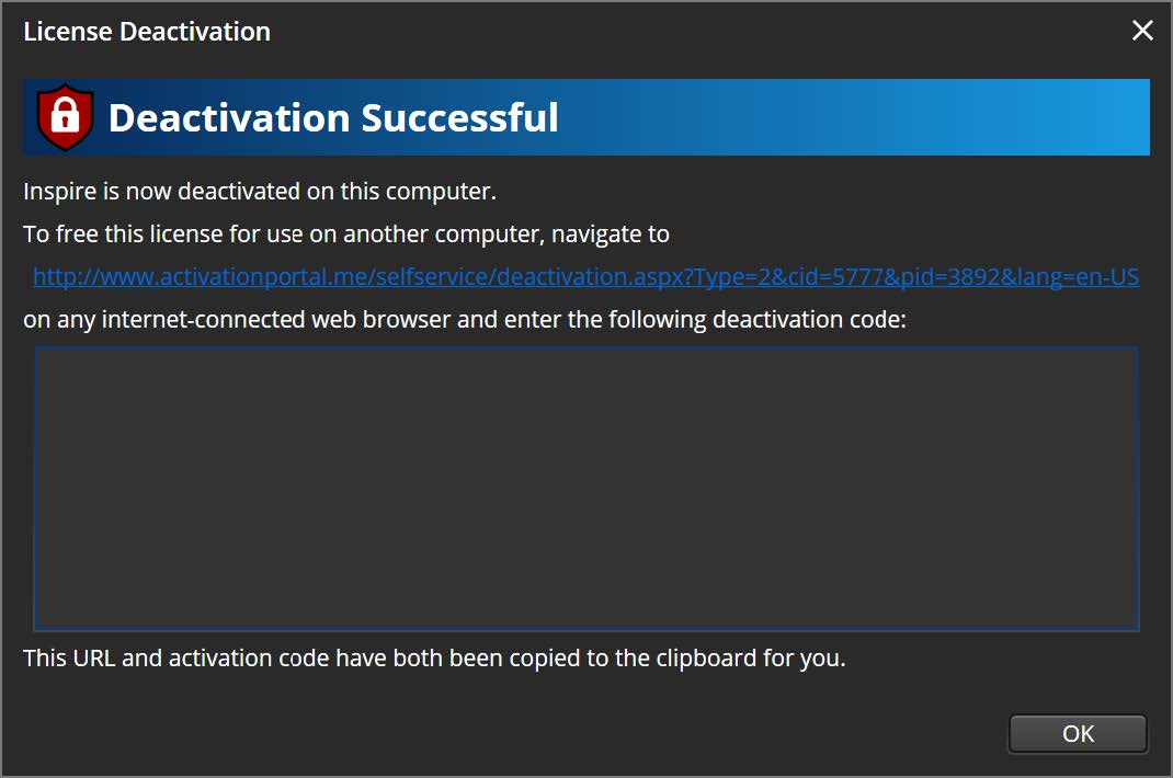 Deactivating an Inspire Cloud Key